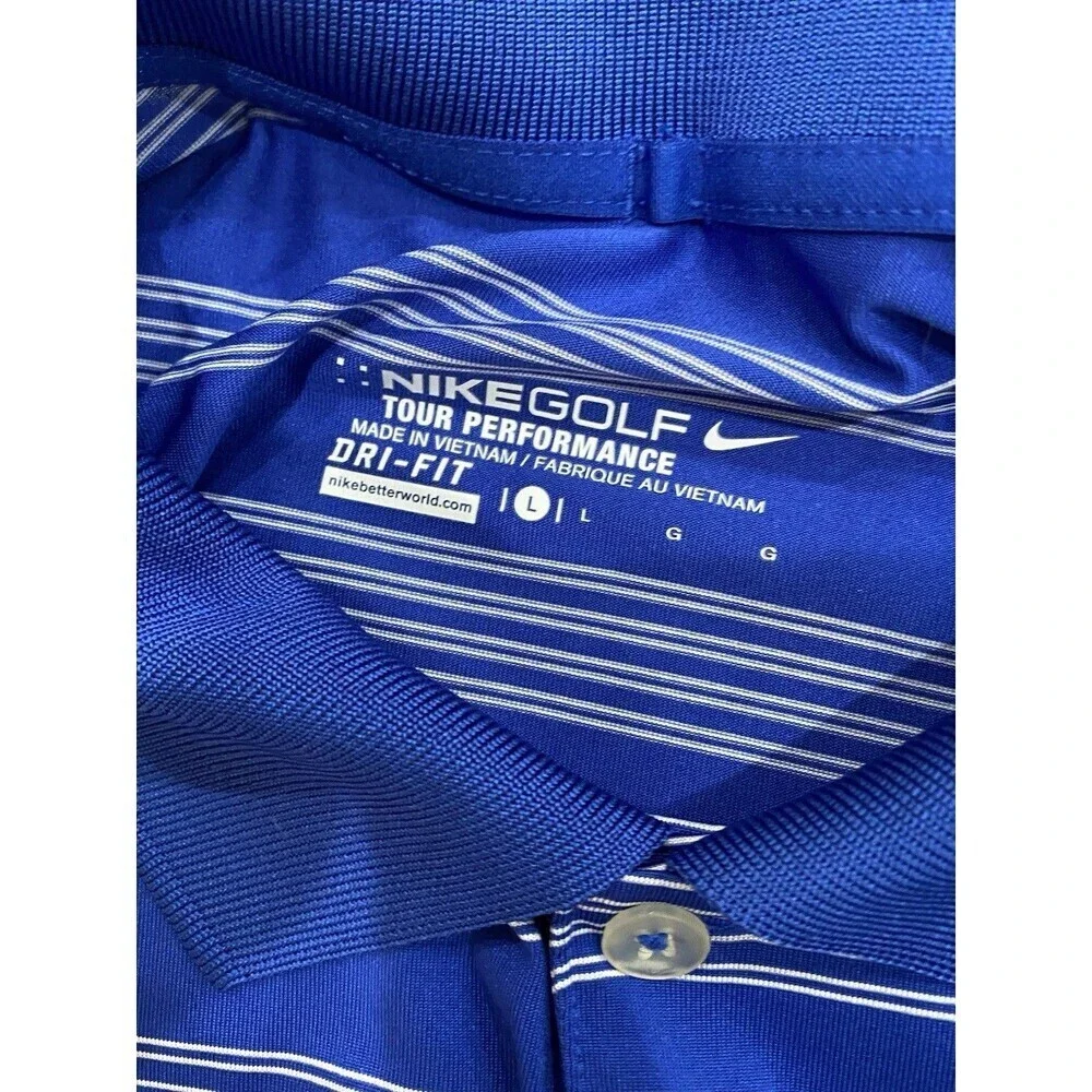Lot (9) GOLF POLOS - Adidas, Izod, Nike - Size Large - Nike Golf Mock Neck